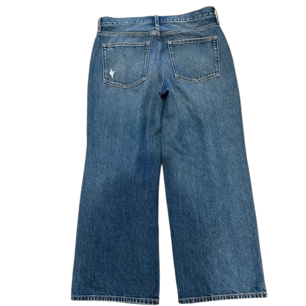 J.Crew Factory 90's Vintage Baggy Cropped Slightly Distressed Jeans Size 31 - Picture 4 of 8